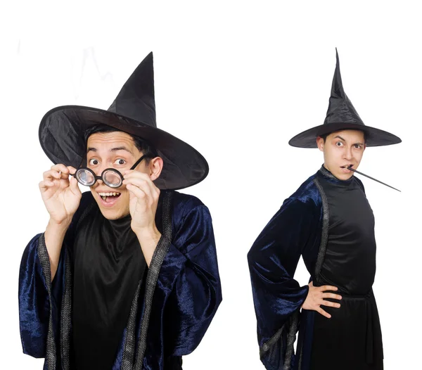 Funny wise wizard isolated on the white — Stock Photo, Image