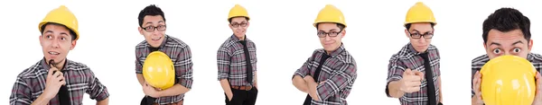 Industrial worker isolated on the white background — Stock Photo, Image