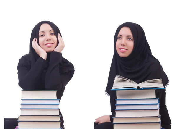 Jonge moslimvrouw geïsoleerd op wit — Stockfoto