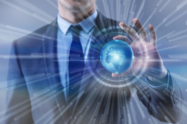 Küreselleşme küresel iş kavramı işadamı