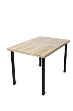 Üzerinde beyaz izole masa mobilya