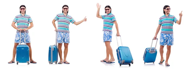 Uomo che si prepara per questa vacanza estiva — Foto Stock