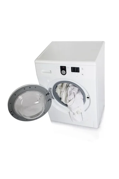Tvättmaskin isolerad på vit bakgrund — Stockfoto