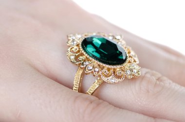 Jewellery ring worn on the finger clipart