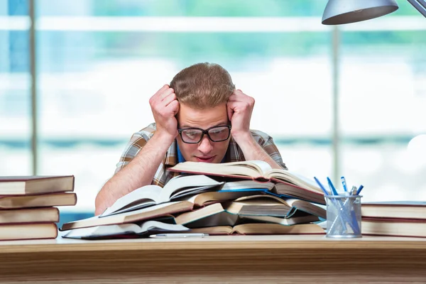 Young male student preparing for high school exams — Stock Photo, Image