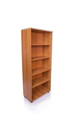 Ofis dolabı rafı beyaz arkaplanda izole edilmiş