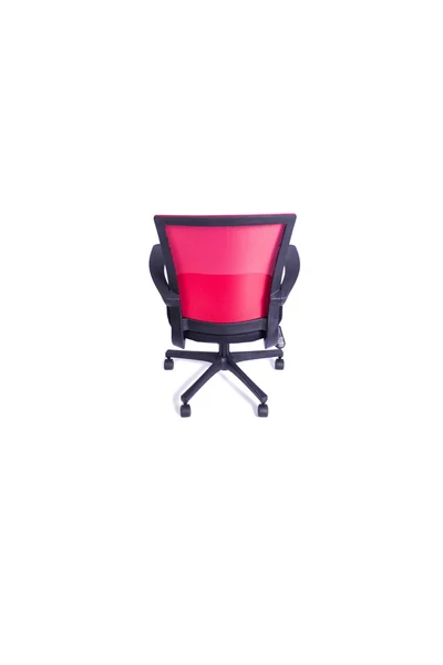 Chaise de bureau rouge isolée sur fond blanc — Photo