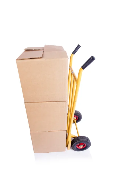 Shipping cart isolated on the white background — Stock Photo, Image