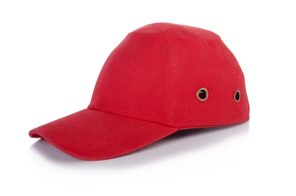 Gorra de béisbol roja aislada en el fondo blanco — Foto de Stock