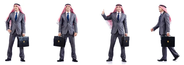 Uppsättning bilder med arabisk affärsman — Stockfoto
