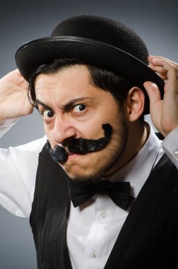 Vintage kavram komik adam