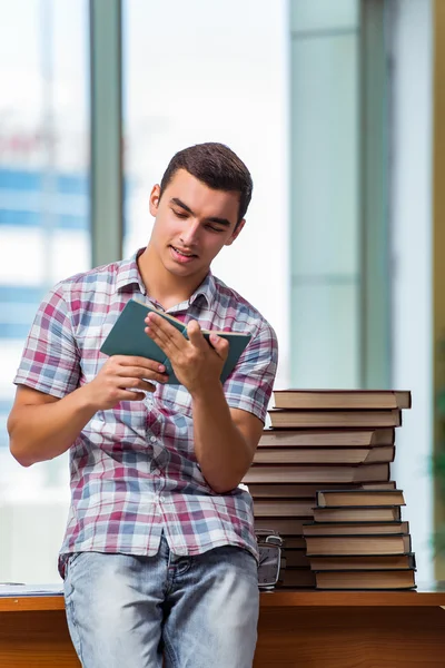 Young student preparing for college exams — Stock Photo, Image