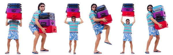Mann bereitet sich auf die Sommerferien vor — Stockfoto