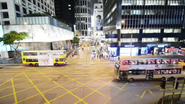 Hong Kong - 29 de julho de 2014: Tráfego movimentado em 29 de julho em Hong Kong, China. Hong Kong tem um tráfego rodoviário muito intenso — Vídeo de Stock