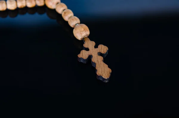 Bible and cross in religious concept — Stock Photo, Image