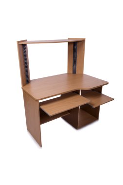 Beyaz arka plan üzerinde izole bilgisayar ev büro