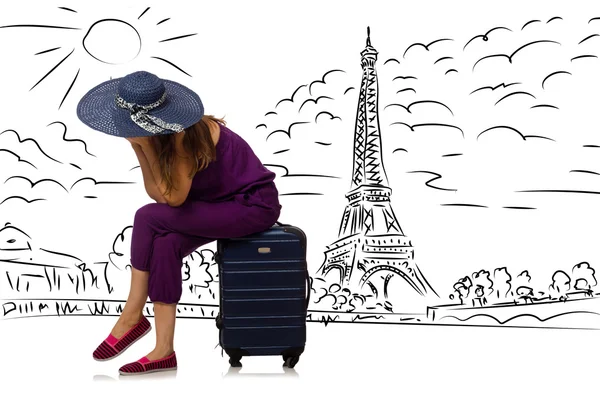 Young woman travelling to Paris — Stock Photo, Image