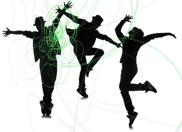 Группа танцоров в танцевальной абстрактной концепции — стоковое фото
