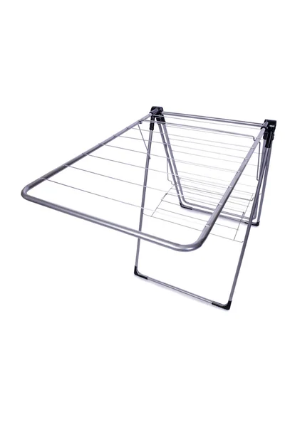 Collapsible clotheshorse isolated on the white background — Stock Photo, Image