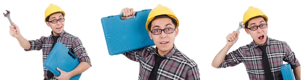 Industrial worker isolated on the white background — Stock Photo, Image