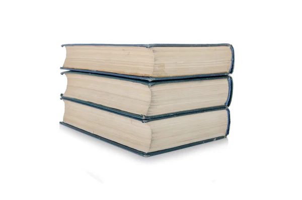 Stapel boeken geïsoleerd de witte achtergrond — Stockfoto