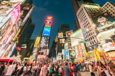 New York - 5 Eylül 2010: Times Meydanı 5 Eylül 'de New York' ta