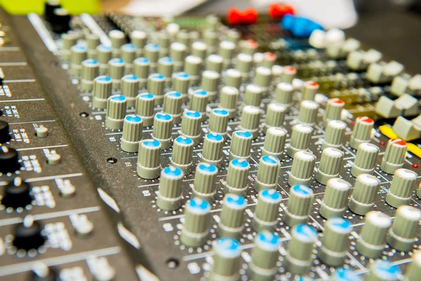 Close up of sound adjusting buttons — Stock Photo, Image