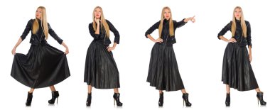 Çeşitli pozlarda kadın resmi.