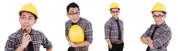 Industrial worker isolated on the white background — Stock Photo, Image