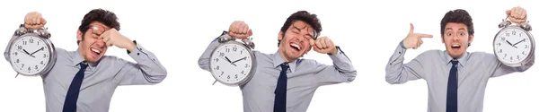 Zakenman onder druk niet voldoen aan zijn deadlines — Stockfoto