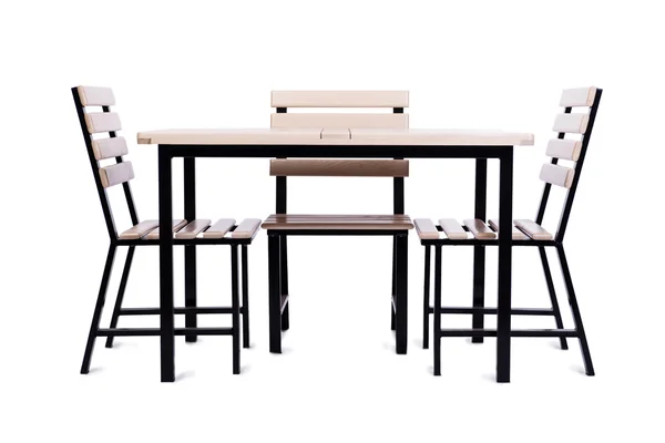 Mobiliário de mesa isolado no branco — Fotografia de Stock