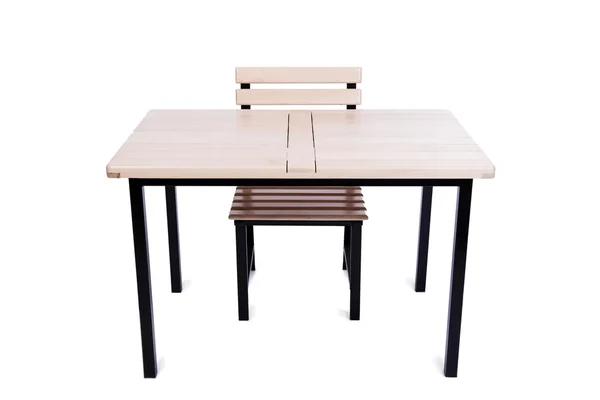 Üzerinde beyaz izole masa mobilya — Stok fotoğraf
