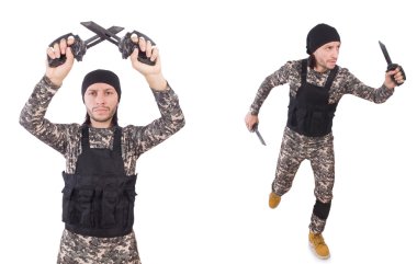 Beyaz bıçaklı asker.