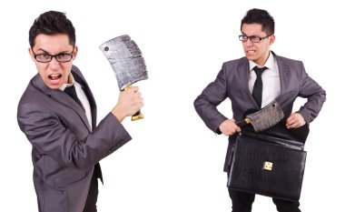 Baltası olan adam beyazdan soyutlanmış.