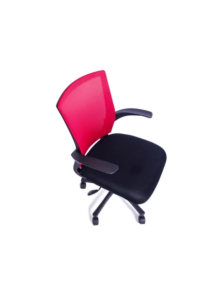 Chaise de bureau rouge isolée sur fond blanc — Photo