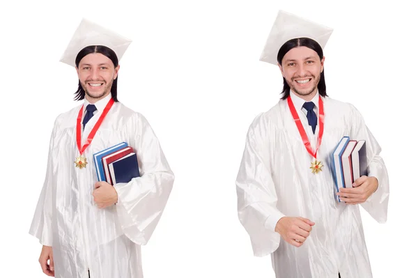 Jeune homme prêt pour l'obtention du diplôme universitaire — Photo