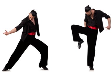 İspanyol dansçı beyaz üzerine çeşitli teşkil etmektedir