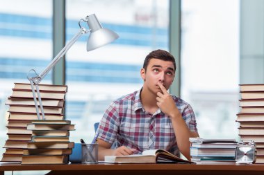 Üniversite sınavlarına hazırlanan genç bir öğrenci.