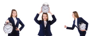 Saati beyaz olan iş kadını