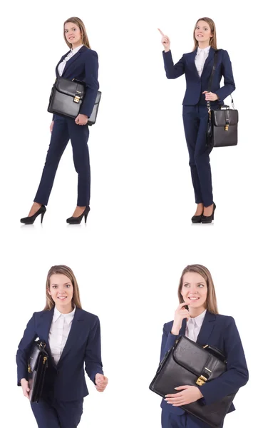 Businesswoman in suit isolated on white — Stock Photo, Image