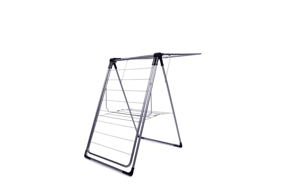 Clotheshorse dobrável isolado no fundo branco — Fotografia de Stock