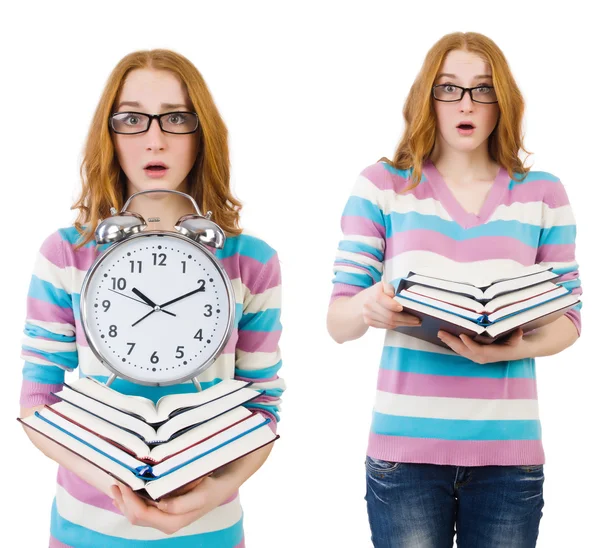 Young student isolated on white — Stock Photo, Image