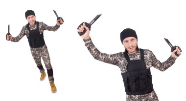 Beyaz bıçaklı asker.