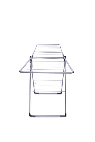 Collapsible clotheshorse isolated on the white background — Stock Photo, Image