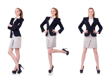 Beyaz arka plan üzerinde izole Busineswoman