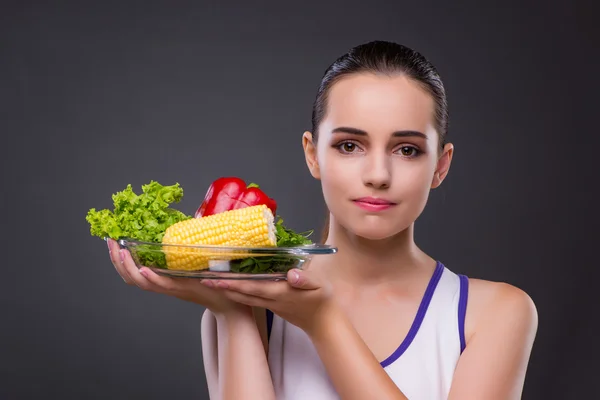 Woman in healthy eating concept — Stock Photo, Image