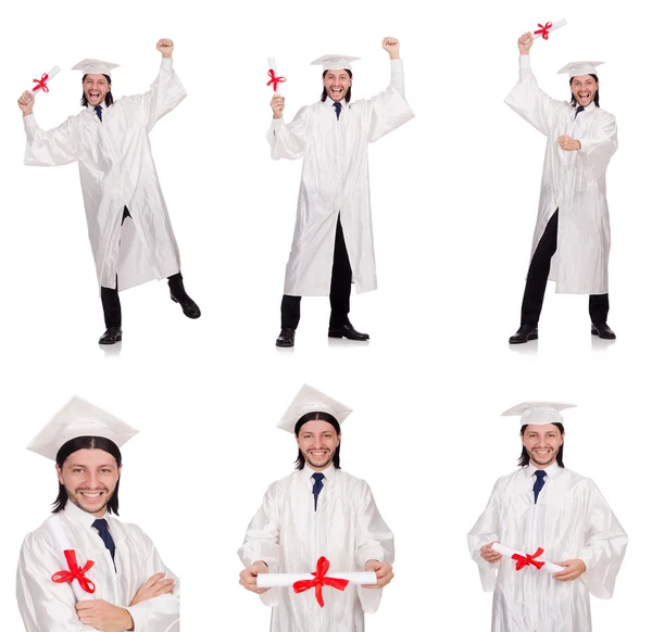 Jovem pronto para a graduação universitária — Fotografia de Stock