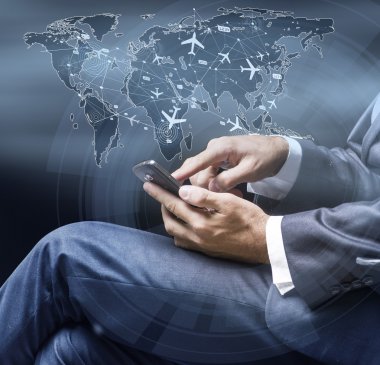 Hava için online rezervasyon kavramı seyahat