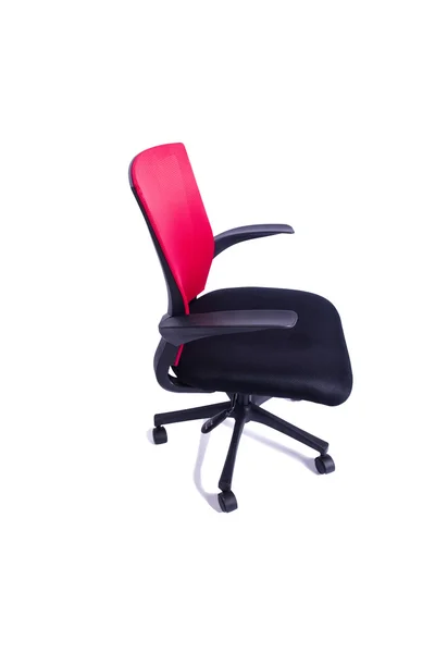 Cadeira de escritório vermelho isolado no fundo branco — Fotografia de Stock