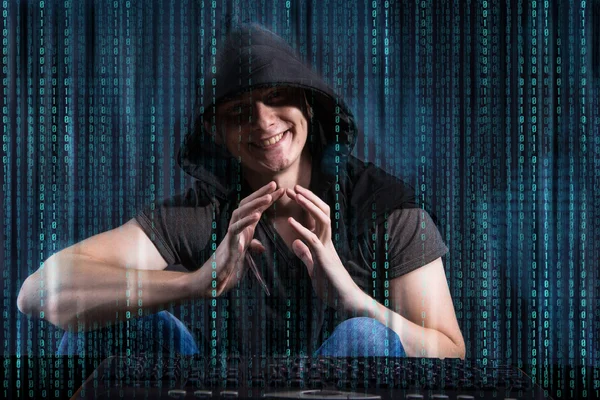 Genç hacker'dijital güvenlik kavramı — Stok fotoğraf